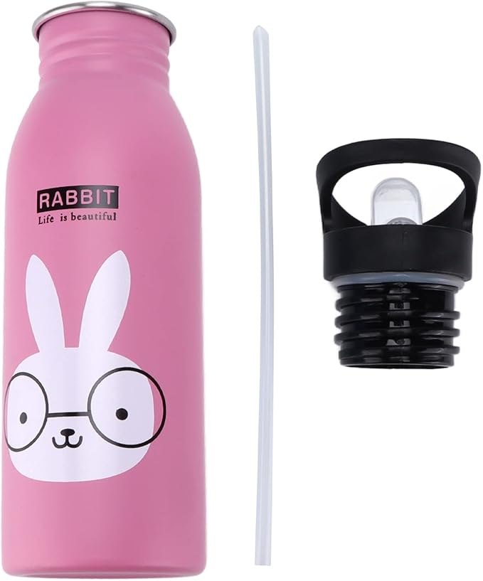 Metal Water Bottle, Leak Proof Stainless Steel Sports Bottle Anti Rust with Sucking Mouth for Biking for Camping for Outdoor