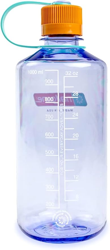 Nalgene Sustain Tritan BPA-Free Water Bottle Made with Material Derived from 50% Plastic Waste, 32 OZ, Narrow Mouth, Amethyst