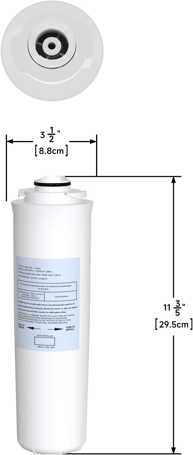 Filter Replacement for Elkay 51300C EWF3000 (No Chip - 1 Pack)