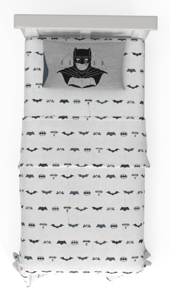 Franco Collectibles Batman Bedding Super Soft Microfiber Twin Sheet Set, College Dorm Essentials, (Officially Licensed Product)