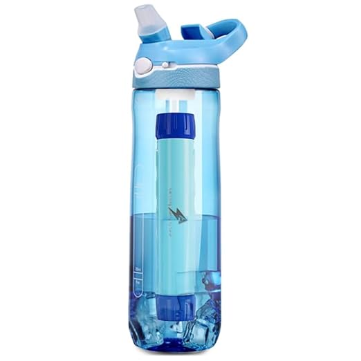 Insulated Filtered Water Bottle 25 Oz | Ideal for Hiking, Running, Jogging, Camping | Simple Modern Water Bottle with Filter | Ultimate Water Purifier with Advanced Filtering Technology | BPA Free