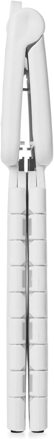 Casafield 9" Folding Step Stool with Handle, White - Portable Collapsible Small Plastic Foot Stool for Kids and Adults - Use in The Kitchen, Bathroom and Bedroom