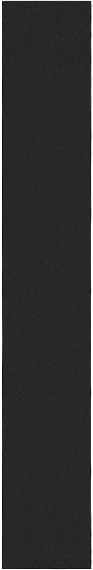 Machine Washable Modern Solid Design Non-Slip Rubberback 2x12 Traditional Runner Rug for Hallway, Kitchen, Bedroom, Living Room, 1'10" x 12', Black