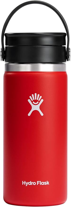 Hydro Flask Stainless Steel Wide Mouth Bottle with Flex Sip Lid and Double-Wall Vacuum Insulation for Coffee, Tea and Drinks
