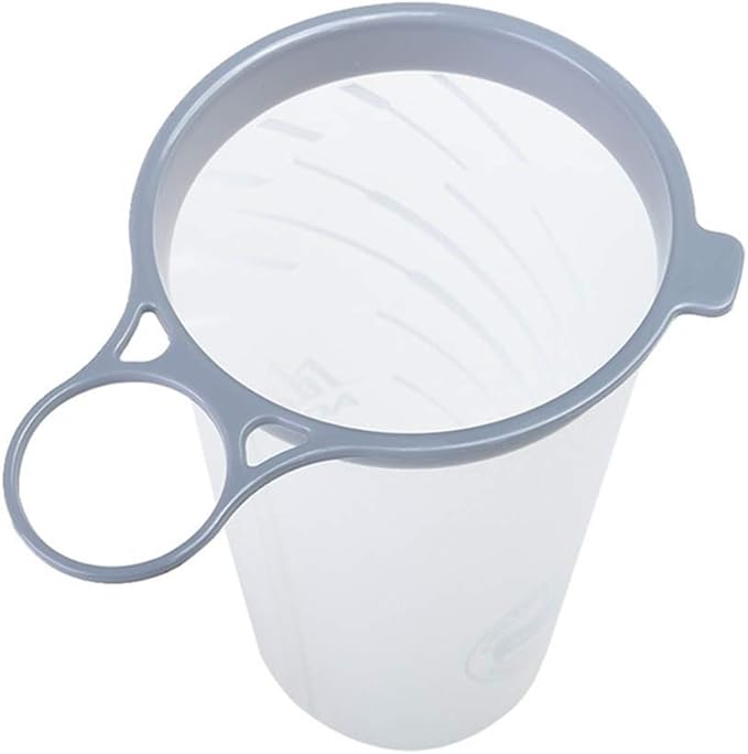 AONIJIE 2 Pcs Sports Collapsible Water Bottle BPA Free + 2 Pcs Replacement Straws Lid - TPU Soft Drink Water Kettle Foldable Flask for Hiking Bicycling Running Climbing (White)