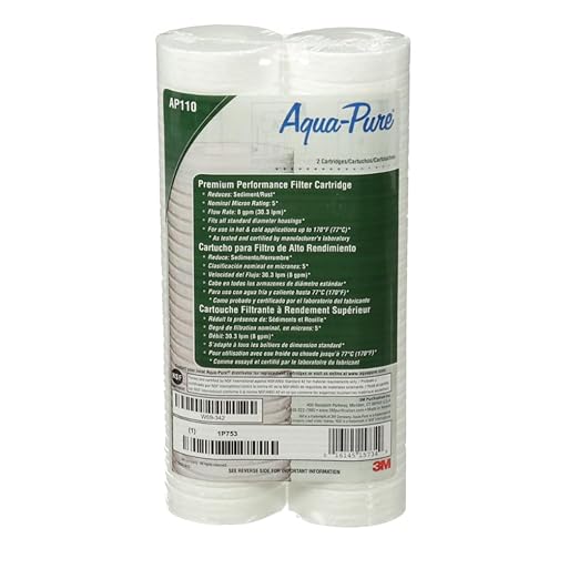 3M Aqua-Pure AP110 2-Pack Whole House Replacement Water Filter Cartridges, 5 Micron Sediment Reduction, for use with AP11T or AP101T Housing