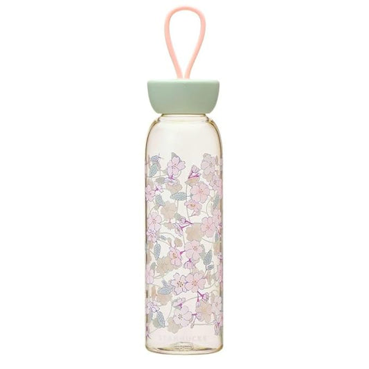 Starbucks JAPAN SAKURA2024 Silicone Strap Bottle, 18.9 fl oz (532 ml), pink