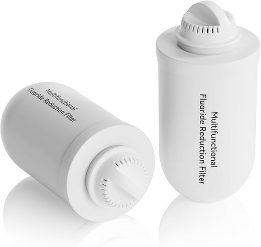 Purewell 2 Pack K8006 Multifunctional Fluoride Water Filter Elements, Replacement Filters for Purewell Upgraded PW-FH/PW-FH-CF/PW-FH-FT Gravity Water Filter System