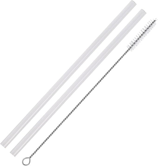 Straw for 32 40 64 128 oz Water Bottle, Wide Mouth Stainless Steel Water Bottle Straw and Straw Brush Replacement