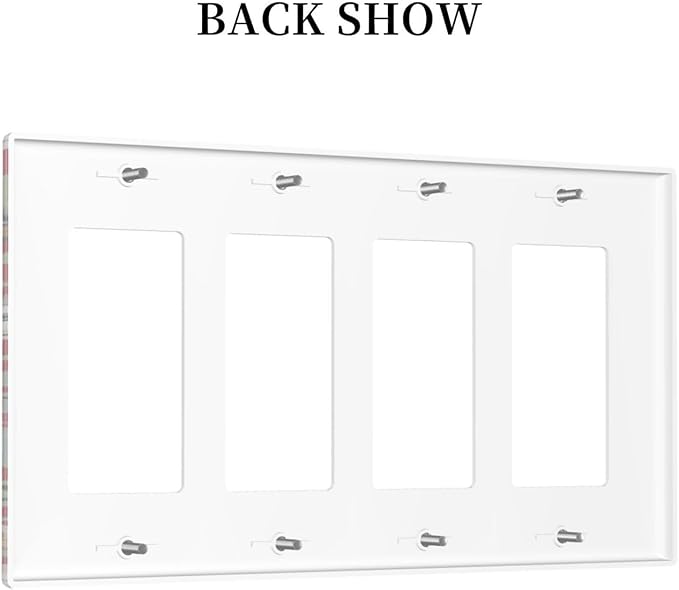 William Morris Strawberry Thief Botanical Red Green 4 Gang Rocker Decora Light Switch Cover Outlet Covers Wall Plate Decorative Switchplate Electrical Faceplate GFCI for Country Bedroom Decor