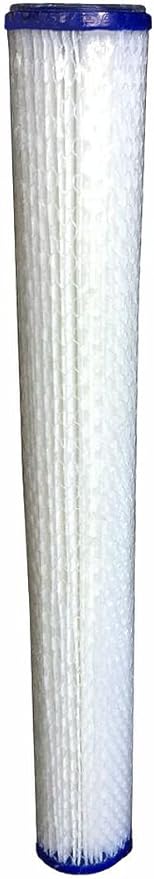 WFD, WF-PE205 2.5"x20" 5 Micron Pleated Sediment Water Filter Cartridge, Fits in 20" Standard Size Housings of Filter Systems (4 Pack, 5 Micron)