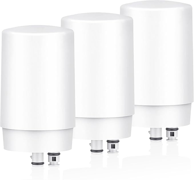 Faucet Water Filter Replacement for Brita Faucet Filter，Brita FR-200, FF-100 Replacement Filter-3 piece,White
