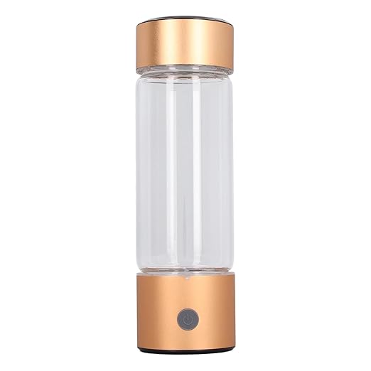 Hydrogen Water Bottle, 410ml Portable Hydrogen Water Bottle Generator, 3Min Quick Electrolysis, Water Ionizer Machine with Nasal Hose, for Daily Drink