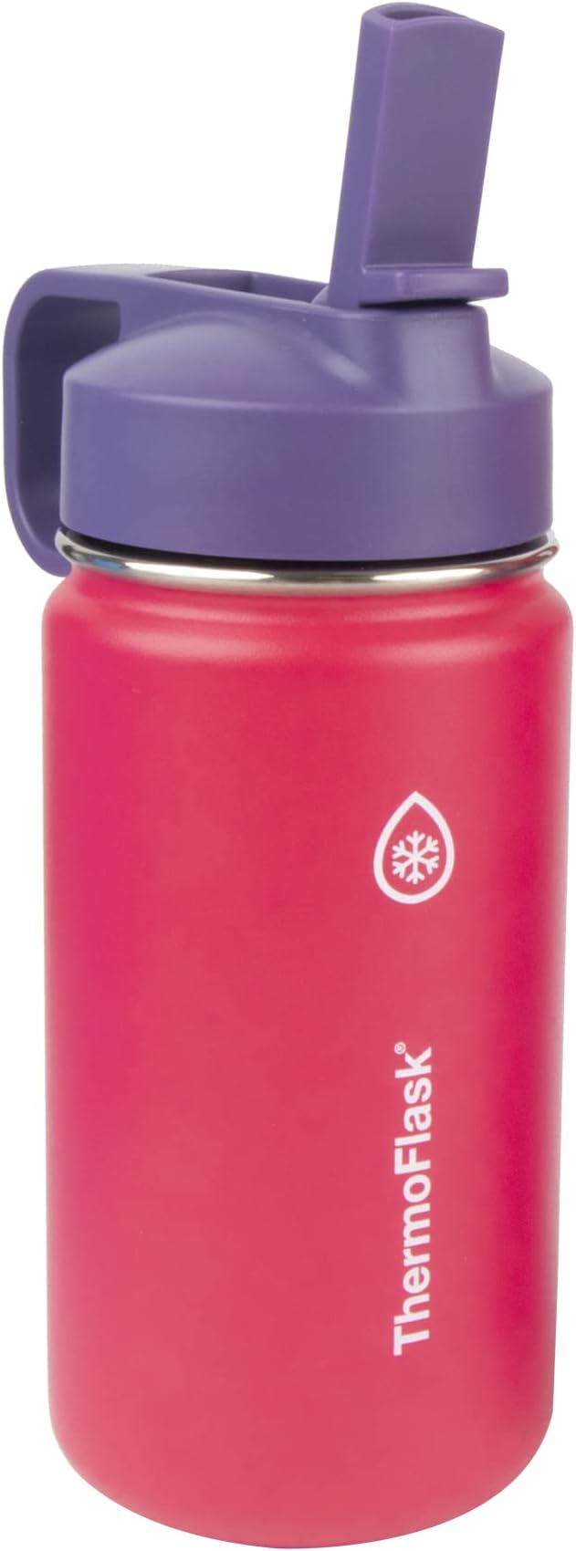 ThermoFlask 14 oz Double Wall Vacuum Insulated Stainless Steel 2-Pack of Water Bottles, Punch/Eggplant