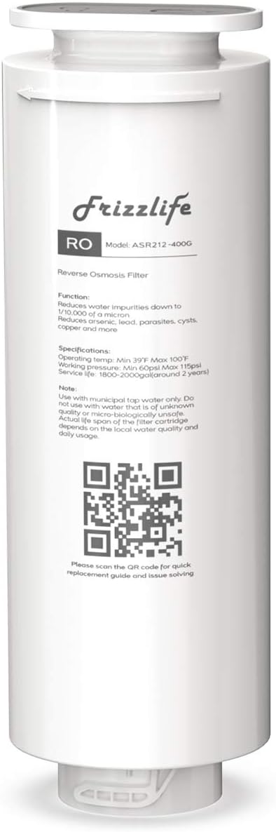 FRIZZLIFE ASR212-400G RO Replacement Filter Cartridge for PD400 (2nd Stage)