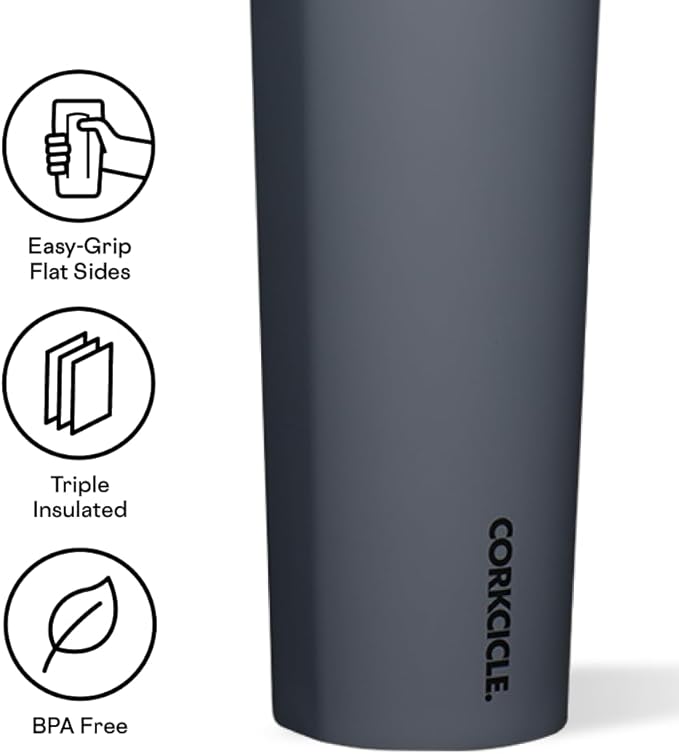 Corkcicle Sport Canteen Insulated Tumbler, Hammerhead, 20 oz – Reusable Water Bottle Keeps Beverages Cold for 25 Hours & Hot 12 Hours – Cupholder Friendly Tumbler with Screw-On Cap