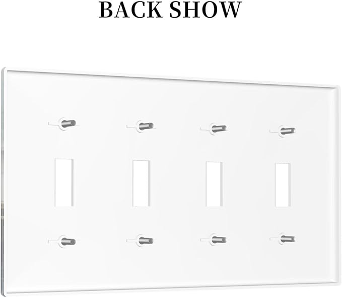 Boho Mountain Forest Abstract Sunset Sunrise Sun Quad Toggle Light Switch Covers 4 Gang Wall Plate Decorative Switchplate Electrical Faceplate for Country Bathroom Bedroom Decor