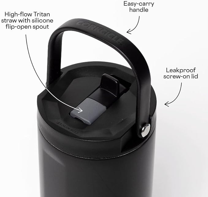 Corkcicle Go Cup XL Insulated Tumbler with Lid and Straw, Dragonfuit, 30 oz – Reusable Water Bottle Keeps Beverages Cold for 12hrs – Cupholder Friendly Tumbler, Leak-Proof Design