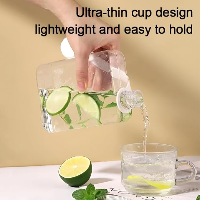 Flat Water Bottle Travel Flask Portable 10.5 oz BPA Free Tritan Square Water Bottles Leakproof Slim Water Bottle for Purse Travel Pocket Sports Fitness(White, 10.5)