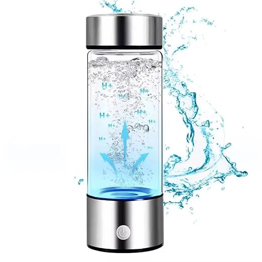 Hydrogen Water Bottle, Portable Rechargeable Hydrogen Water Bottle, Silver