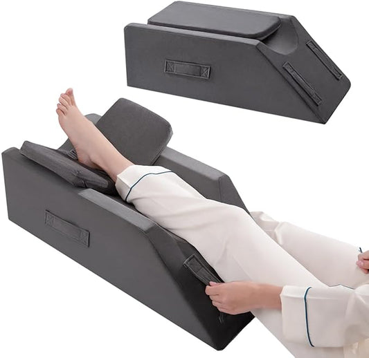 Leg Elevation Pillows for After Surgery, Injuries, Rest and Sleeping,Foam Wedge Pillow to Elevate Foot with Three Handles and Insert Pad