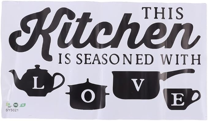 Kitchen Wall Decoration Wall Sticker, Wall Decoration Art Room Decoration Hanging Wall Decoration Kitchen Pots and Pans Black Wall Decoration Wall Sticker