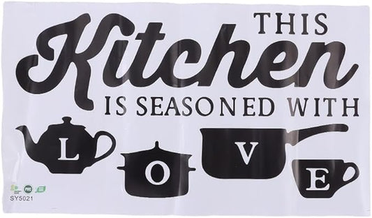 Kitchen Wall Decoration Wall Sticker, Wall Decoration Art Room Decoration Hanging Wall Decoration Kitchen Pots and Pans Black Wall Decoration Wall Sticker