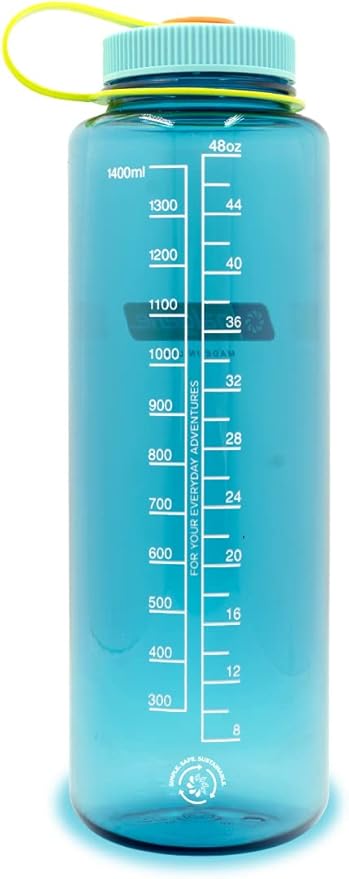 Nalgene Sustain Tritan BPA-Free Water Bottle Made with Material Derived from 50% Plastic Waste, 32 OZ, Wide Mouth