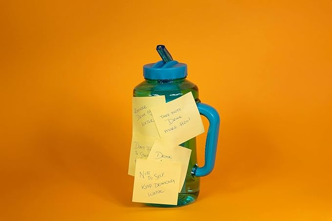 COOL GEAR 2-Pack 80 oz Big Freeze Sports Water Bottle with Freezer Stick and Handle | Hydrating Colored Water Bottle - Purple