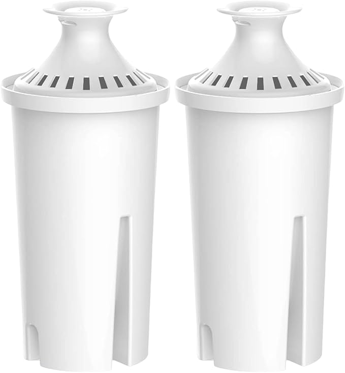 Replacement Filters for All Brita® Pitchers and Dispensers, Fits Brita® Classic OB03, Mavea® 107007, and More, NSF/ANSI 42 Certified, Last Up to 2 Months or 40 Gallons (Pack of 2)
