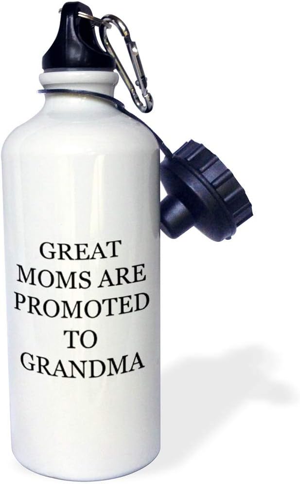 3dRose moms are promoted to Grandma-Sports Water Bottle, 21oz , Multicolored
