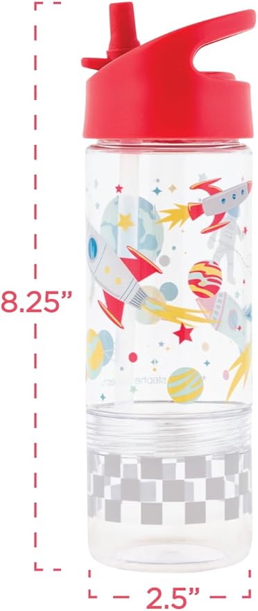 Stephen Joseph, Kids Sip and Snack Water Bottle, 12 oz Tritan BPA Free, Drink and Snack Water Bottle for Girls & Boys, Back to School Water Bottle, Dino