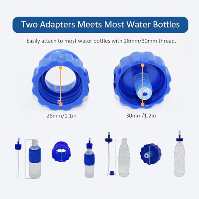 Cycling Bottle Drink Tube Water Bottle Drinking Tube with Double Adapter Hydration System Drink Tube Kit for Cycling Trekking Fishing Boating Camping