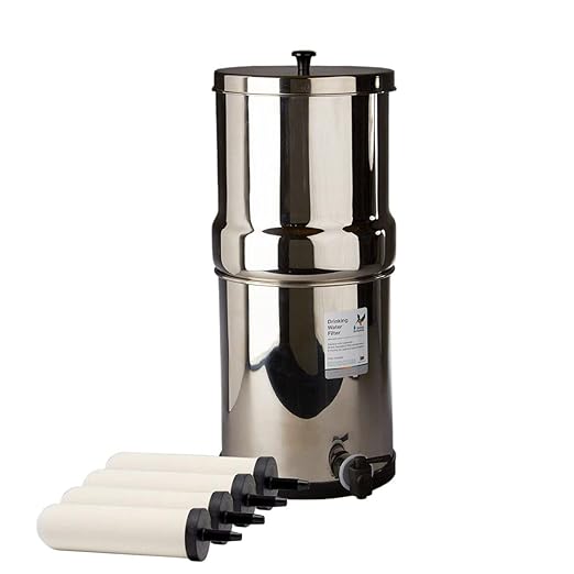 Doulton W9361122 Gravity Water Filter System Stainless Steel with 4x Super Sterasyl Candle Filters
