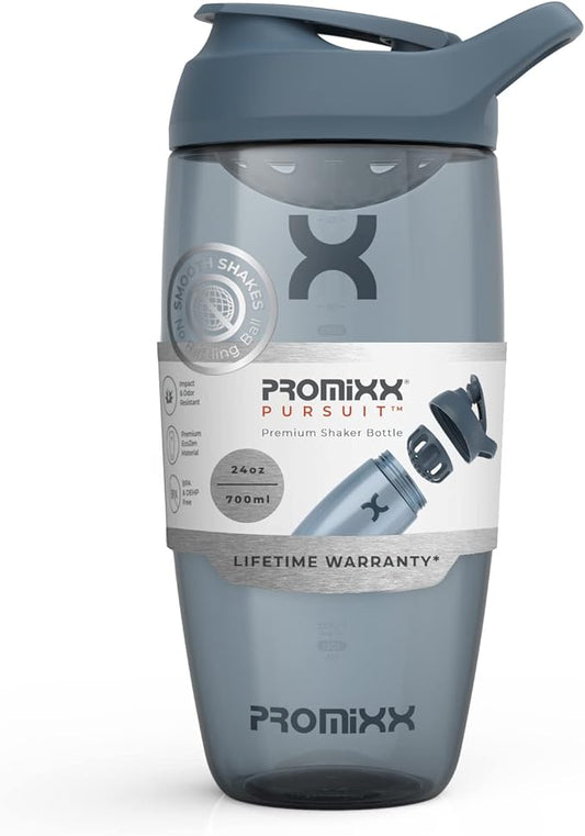 Promixx PURSUIT Protein Shaker Bottle – Premium Sports Blender Bottles for Protein Mixes and Supplement Shakes – Easy Clean, Durable Protein Shaker Cup