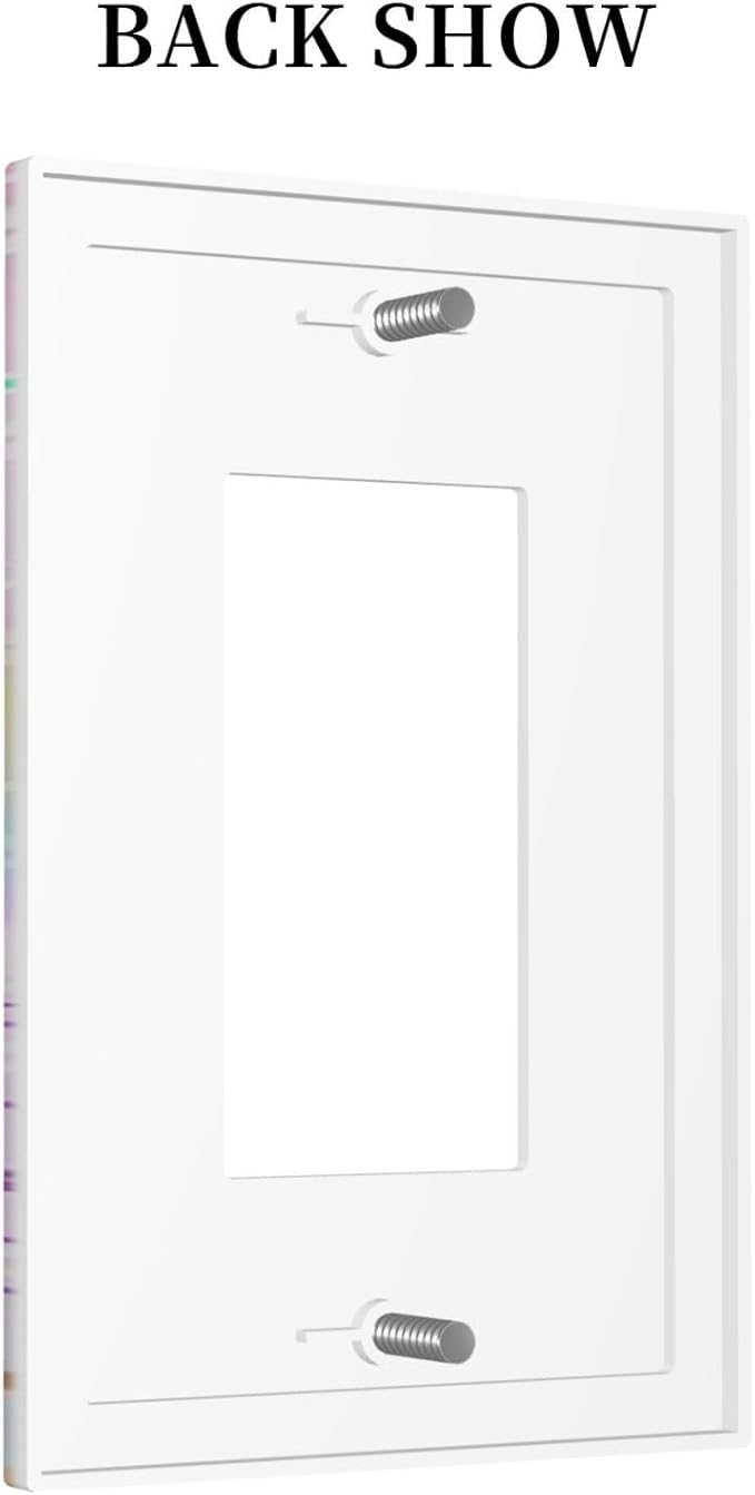 Silvery Glitter Cute Mermaid Tail Fantasy Castle 1 Gang Rocker Light Switch Covers Single Decora Outlet Wall Plate Decorative Switchplate Faceplate GFCI for Kidroom Nursery Bedroom Kitchen Decor