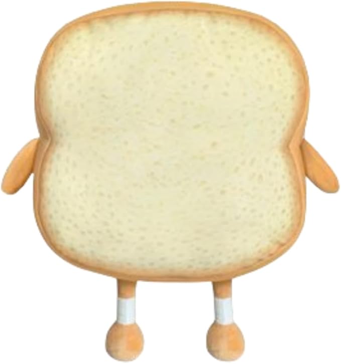 Toast Bread Plush Pillow Toy Bread Doll Funny Cute Food Plushies Stuffed Animal Soft Birthday Party Xmas Gifts 12in (Toast Bread, OneSize)