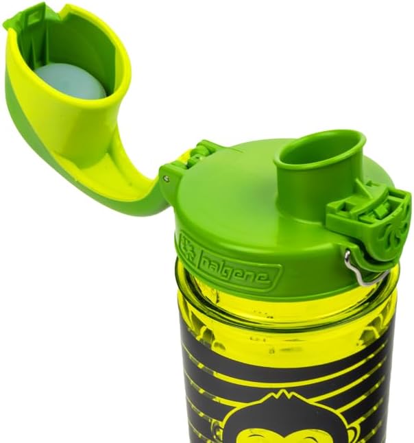 Nalgene Sustain Tritan BPA-Free Kids On The Fly Water Bottle Made with Material Derived from 50% Plastic Waste, Leak Proof, Durable, BPA Free, Carabiner Friendly, Reusable, 12 oz