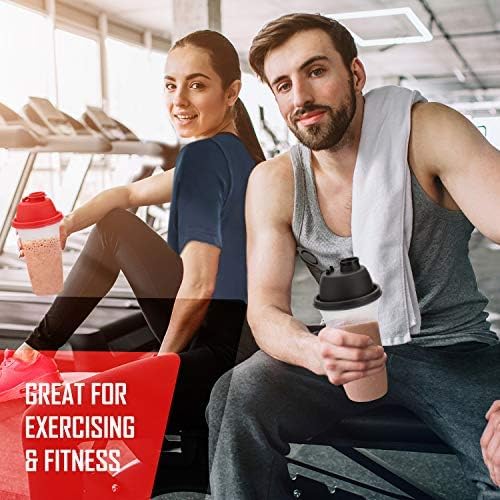 SIGNORA WARE Shaker Bottles | 17-Ounce Plastic Protein Shake Bottle for Meal Replacement Shakes & Smoothies, Beverages, Mixing Salad Dressing & Sauces, Margarita, & More