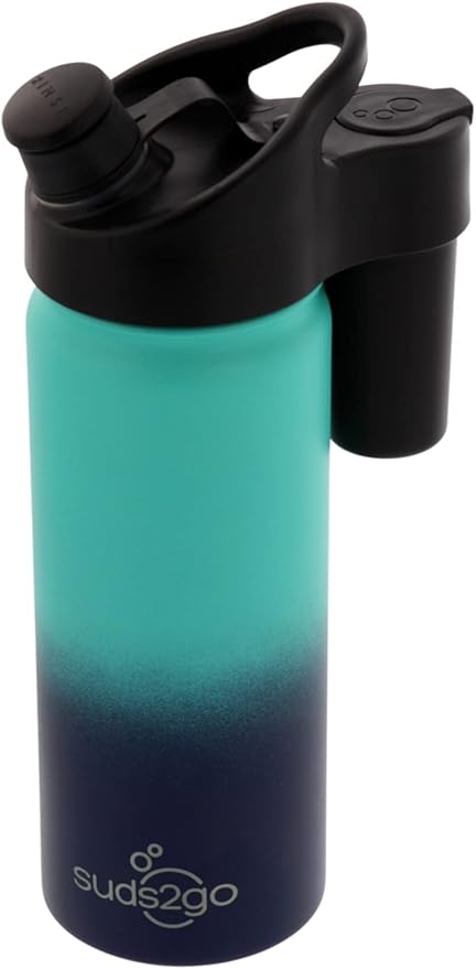 Portable Stainless Steel Water Bottle and Hand Wash System (20oz) - Double Walled and Vacuum Sealed with Leakproof Lid- Lightweight Design for Camping, Sports and Travel
