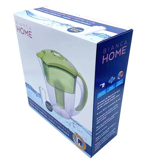 Purified Clean Crystal-Clear Water Filter Pitcher: Experience Enhanced Extraordinary Refreshing Hydration, Enjoying Convenience, Efficient and Quality You Deserve (Green - 2.4 LTS)