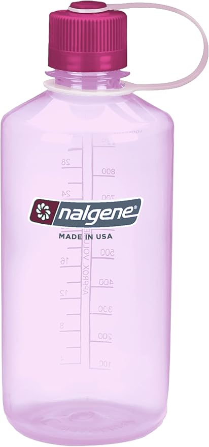 Nalgene Sustain Tritan BPA-Free Water Bottle Made with Material Derived from 50% Plastic Waste, 32 OZ, Narrow Mouth, Cosmo