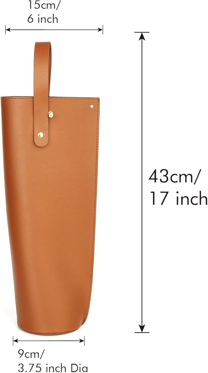 Wine Gift Bag, Reusable PVC Leather Wine Tote Carrier, Double Layered bag, Birthday Bridal Showers Holiday Gifts