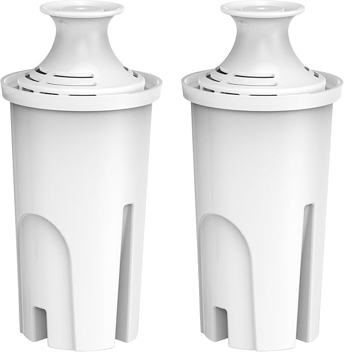 NSF Certified Pitcher Water Filter, Replacement for Brita® Filters, Pitchers, Dispensers, Brita® Classic OB03, Mavea® 107007, 35557, and More (Pack of 2)