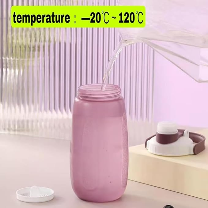 Sports Water Bottle, Plastic Water Bottle,BPA-Free,Leak-Proof, Reusable Water Bottle for School, Outdoor,Gym, Running, Hiking (Purple (33.5 OZ))