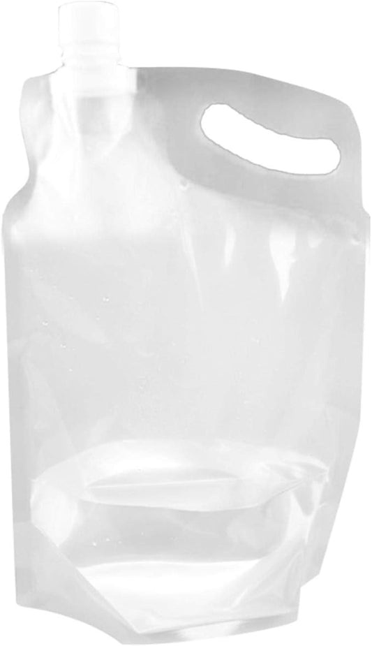 Collapsible Water Container Bag 2L Plastic Storage Jug Water Bag Foldable Water Storage Bag Outdoor Emergency Water Jug Water Carrier Tank for Camping Hiking Backpack Water Storage