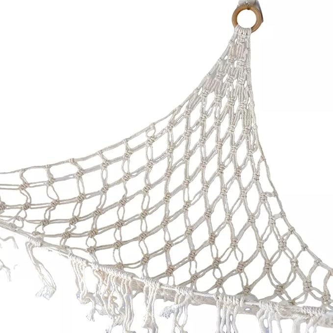 Stuffed Animal Hammock Toy Net Plush Toy Hanging Organizer with Macrame Tassels Stuffed Animal Holder Display Corner Boho Large Storage Mesh Net for Playroom Bedroom