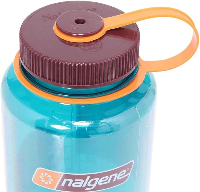 Nalgene Sustain Tritan BPA-Free Water Bottle Made with Material Derived From 50% Plastic Waste, 32 OZ, Wide Mouth, Teal