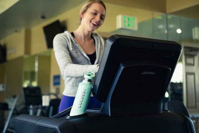 Coldest Sports Water Bottle with Straw Lid Vacuum Insulated Stainless Steel Metal Thermos Bottles Reusable Leak Proof Flask for Sports Gym (24 oz, Supernova Silver Glitter)