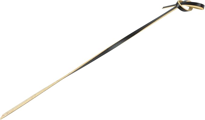 Restaurantware 6 Inch Twisted Bamboo Skewers 1000 Sturdy Disposable Bamboo Food Picks - Sturdy Looped Knot Black Bamboo Appetizer Picks Sustainable For Serving Appetizers and Cocktail Garnishes